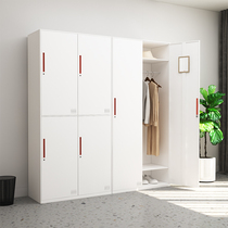 Dressing cabinet tin cabinet Staff cabinet Four-door locked locker storage cabinet Six-door dormitory wardrobe Bathroom change wardrobe