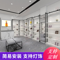 Commercial shoe store Shoe rack display rack Childrens shoes clothing store Floor-to-ceiling shelf High-end store cabinet custom shelf