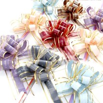 Bow large draw flower ribbon gift box gift packaging hand draw flower wedding car bouquet decoration ribbon draw flower wholesale