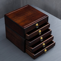 Puer tea storage box Tea pot packaging box Tea knife Tea cake shelf Multi-layer drawer type tea box Tea ceremony accessories
