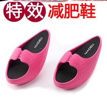 Slimming slippers Japanese half palm massage thin leg shoes Womens negative heels Pelvis forward shaping rocking shoes Hip fitness