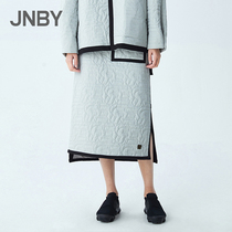 JNBY x REVERB 20 autumn new product waist skirt elegant casual mid-length skirt female RJ9400250