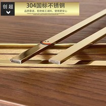 304 stainless steel flat steel black titanium gold wire drawing rose gold square steel mirror solid floor inlaid strip 3 * 10 * 5 * 5