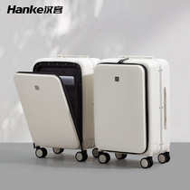 Hanker front side opening cover suitcase woman 20 inch small business pull bar box man 18 light boarding suitcase 24