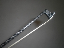Violin carbon fiber bow 4 4 white horsetail Ebony carved tail Library silver wire grate round Rod copper with copper copper copper carved flower