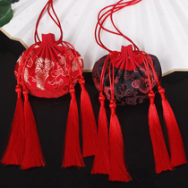 Dragon Boat Festival gift osmanthus small sachet pendant sachet empty bag red dragon pattern ancient style tassel Hanfu purse bag