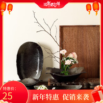 Jianshan Ceramic Flower Splanter Xiaohara Ricki Fang Flower Pot Large Plate Utensils Zen Hydroponics Japanese Retro