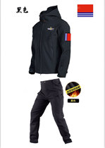 3536 tactical plus velvet jacket thickened outdoor military fan jacket windproof waterproof breathable warm training suit