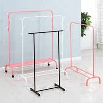 Dormitory student indoor balcony small net celebrity floor-to-ceiling household hanger pole Bedroom clothes drying rack Simple