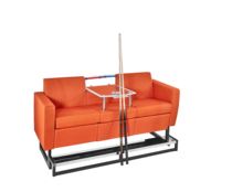 Metal sofa ball watching chair billiard hall room room viewing leisure lounge chair single coffee table supplies puleather seat