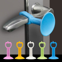 Silicone door suction non-perforated door handle anti-collision pad household toilet wall suction door resistance door touch rubber door stopper