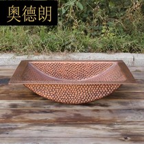 Copper table basin Square European art basin Wash basin basin Bathroom wash basin Wash basin Simple household