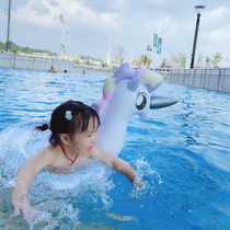 Baby swimming ring Sitting ring Princess horse Unicorn armpit ring Baby sun protection awning Flamingo beach net red