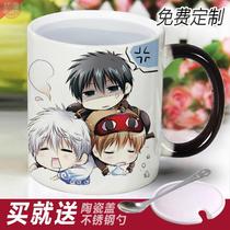 Silver soul color change Cup Sakata silver ceramic cup Mark water Cup Dingchun two-dimensional animation peripheral birthday gift