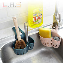 Jibaiju adjustable snap sink storage basket kitchen rack faucet sponge drain rack