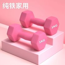 Dumbbell Ladies Fitness home solid pure iron weightlifting barbell childrens arm muscle set combination equipment 1kg2kg