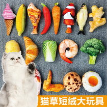 Cat toys fish imitation fish teasing cat sticks cat molars gnaw pillow pet simulation vegetables self-hi cat supplies