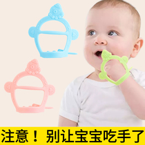 Baby bite glue silicone molar stick safe and soft can be boiled bite glue toy baby music anti-eating hand artifact