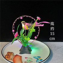 Hotel sassy platter creative small ornaments restaurant mood decoration simulation flowers and grass chef dish decoration Bird Flower