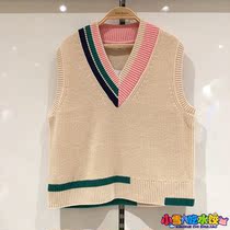 Balabala childrens clothing 2021 autumn new female children fashion Joker knit vest 202321122003