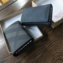 New English wind key bag key bag with large Super Position mens and womens leather key bag tide smoke Plaid