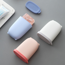 Home portable soap box home toilet silicone with lid box creative personality travel soap box