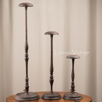 Lotusa Vintage independent design mahogany solid wood hat rack small cloth hat window props display stand