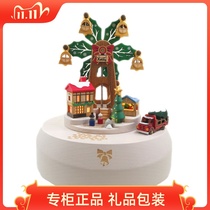Taiwan Mori Wood fun wooderfullife Christmas gift cute children Ferris wheel night light music box