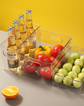 (Collection) Qualcomm transparent mobile refrigerator native storage box PET cold-resistant refrigerated food storage box large and medium