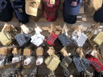 BrandyMelville Domestic mini Canvas Checkered with Colorful Zipper Zero Wallet without backchanging