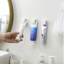 Japan Bathroom hanging clip multipurpose bathroom toothpaste washface Facial Milk Rack Skin-care Pint Plastic Hanging Clip Toothbrush Rack