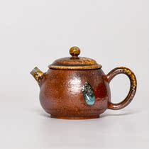 Dont tea black pearl nail burn plain color raw ore wood fired pure handmade teapot