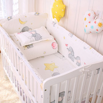 Newborn crib bedfenced pure cotton bedsChildren splice bedside soft bag against collision four or five pieces can be removed