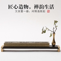 Guanshan line incense box set Pure copper incense burner incense line incense burner Household Chinese hollow Zen line incense plug