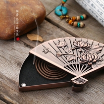 Household indoor copper alloy aromatherapy stove Zen car tray incense box Sandalwood stove Agarwood tea ceremony creative ornaments