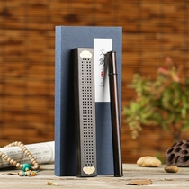 Ebony wood line incense burner lying incense box Household indoor incense burner Incense burner Agarwood incense holder Sandalwood stove set