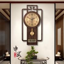 New Chinese Perpetual Calendar Clock Hanging Clock Living Room Home Fashion Atmosphere Creativity Art Muted Clock Decorated Clock Hanging Wall