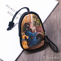 Zipper Key Bag Woman type 2021 Korean version cute and versatile personality creative pumping and pulling containing bag car lock spoon bag
