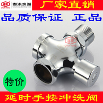 Chunhong flush valve delay hand press flush valve 1 inch 6 points four-way flush valve squat toilet flush valve DN2025