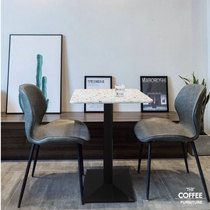 Net red Terrazzo restaurant table and chair light luxury reception chair soft bag backrest dining chair ins casual simple negotiation chair