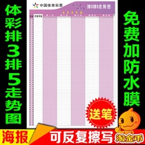 Row 3 Row 5 Trend Chart Poster China Sports Lottery Supplies Publicity Wall Sticker Award Number Wall Chart Erasable