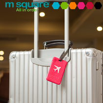 M Square luggage tagging anti-loss name tagging creative cartoon luggage tag suitcase hangtag boarding pass
