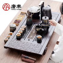 Tang Feng Black Sandalwood Wood Great Tea Pongfu Tea Furniture Set Group Home Living Room Stone Grinding Sloth People Tea Deity Ware Tea Set of Tea