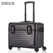 All-aluminum magnesium alloy trolley case suitcase photo box universal wheel small luggage boarding case long box 20 inch