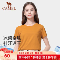 Camel outdoor quick-drying T-shirt womens short sleeves 2021 New thin cool fashion top loose sports T-shirt men