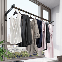 Clothes hanger hanging cool clothes artifact balcony folding wall-mounted non-perforated invisible outdoor telescopic indoor clothes drying rod
