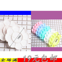 Art supplies medium foot color palette plastic nail palette color paint tray 17*10 8cm