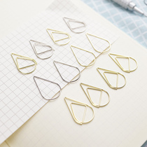 Cloud wood grocery drop-shaped bookmark stainless steel metal paper clip Paper clip message clip Book clip 10 pieces