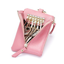 Female Genuine Leather Multifunction Key Bag Home Creative Korea Mini Cute Spoon Key Bag Little Fresher Card Bag Two-in-one