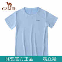 Camel brand quick-drying clothes mens and womens short-sleeved T-shirt round neck spring and summer breathable and dry running fitness shirt